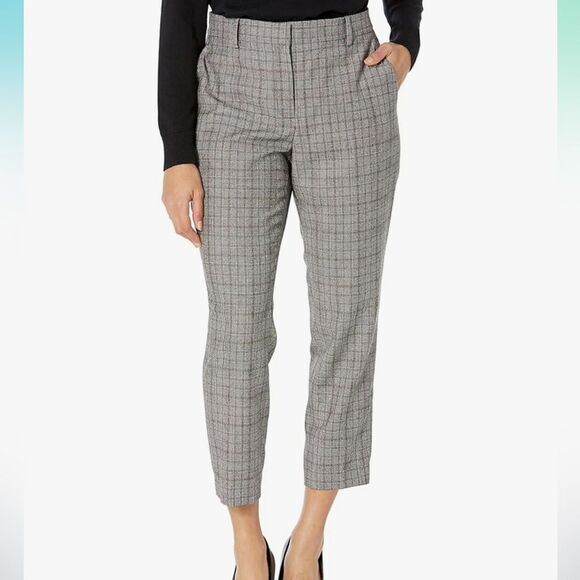 Theory Trecca Virgin Wool Plaid Pant Size 12 - Picture 1 of 6